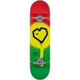 Skate Completo Blueprint Blue Print Spray Heart Rasta 8.0"