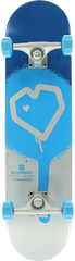 Skate Completo Blueprint Blue Print Spray Heart Blue Silver 7.5"