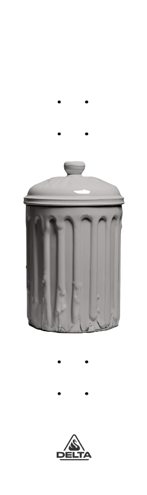 Tabla Shaped by Delta Fragile Streets Thrash Can 8.25"