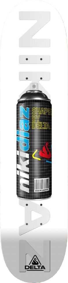Tabla Shaped by Delta Diaz Spray Can 8.25"