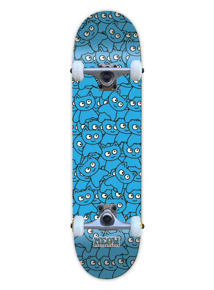 Skate Completo Meow Sticker Pile CMYK Cyan 8.25"