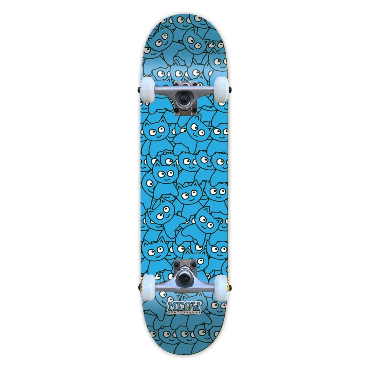 Skate Completo Meow Sticker Pile CMYK Cyan 8.25"