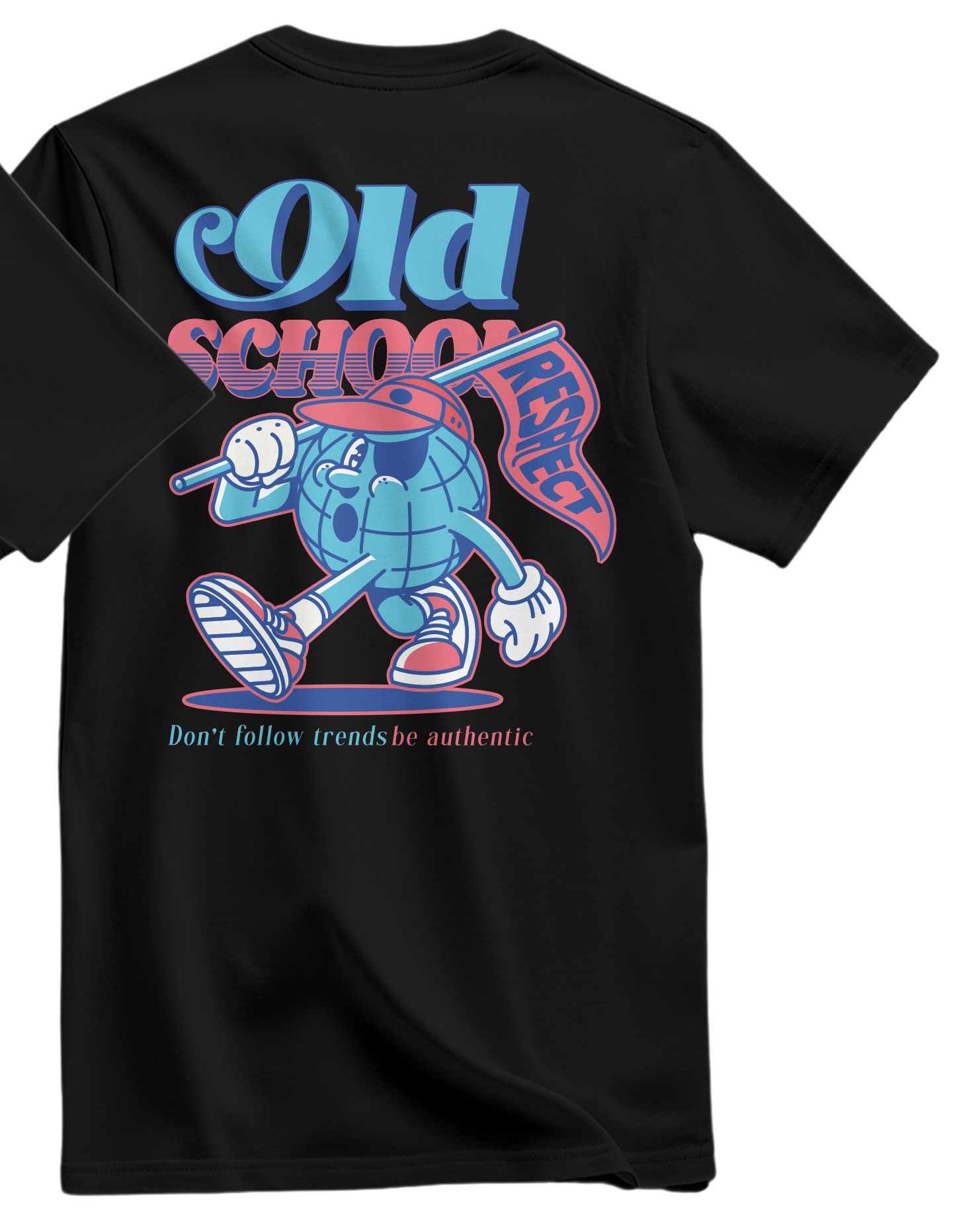 Polera Ouyea Negra Respect Old School