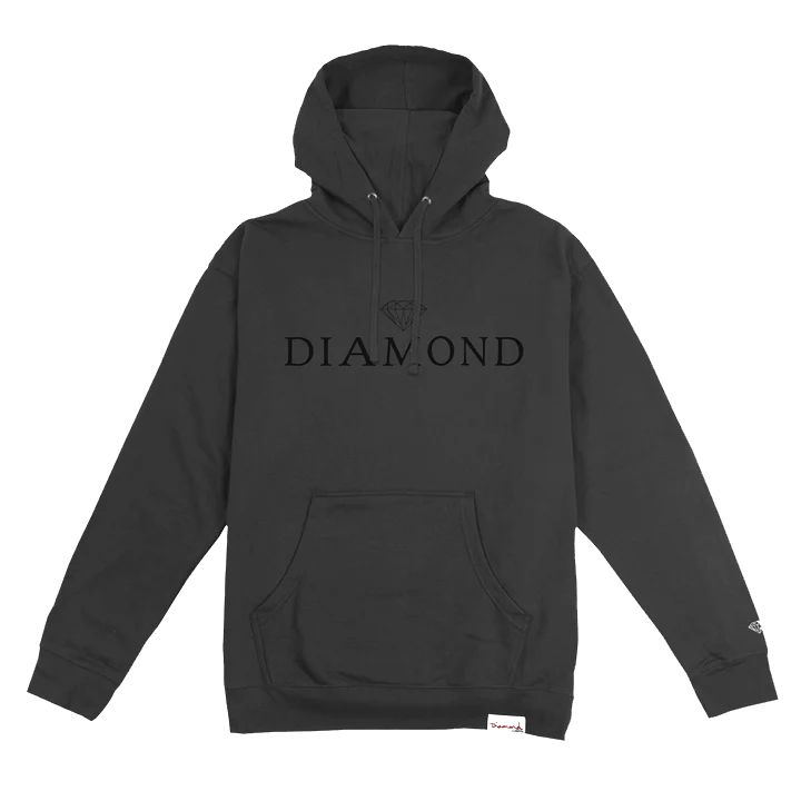 POLERÓN DIAMOND - HOODIE PIGMENT BLACK