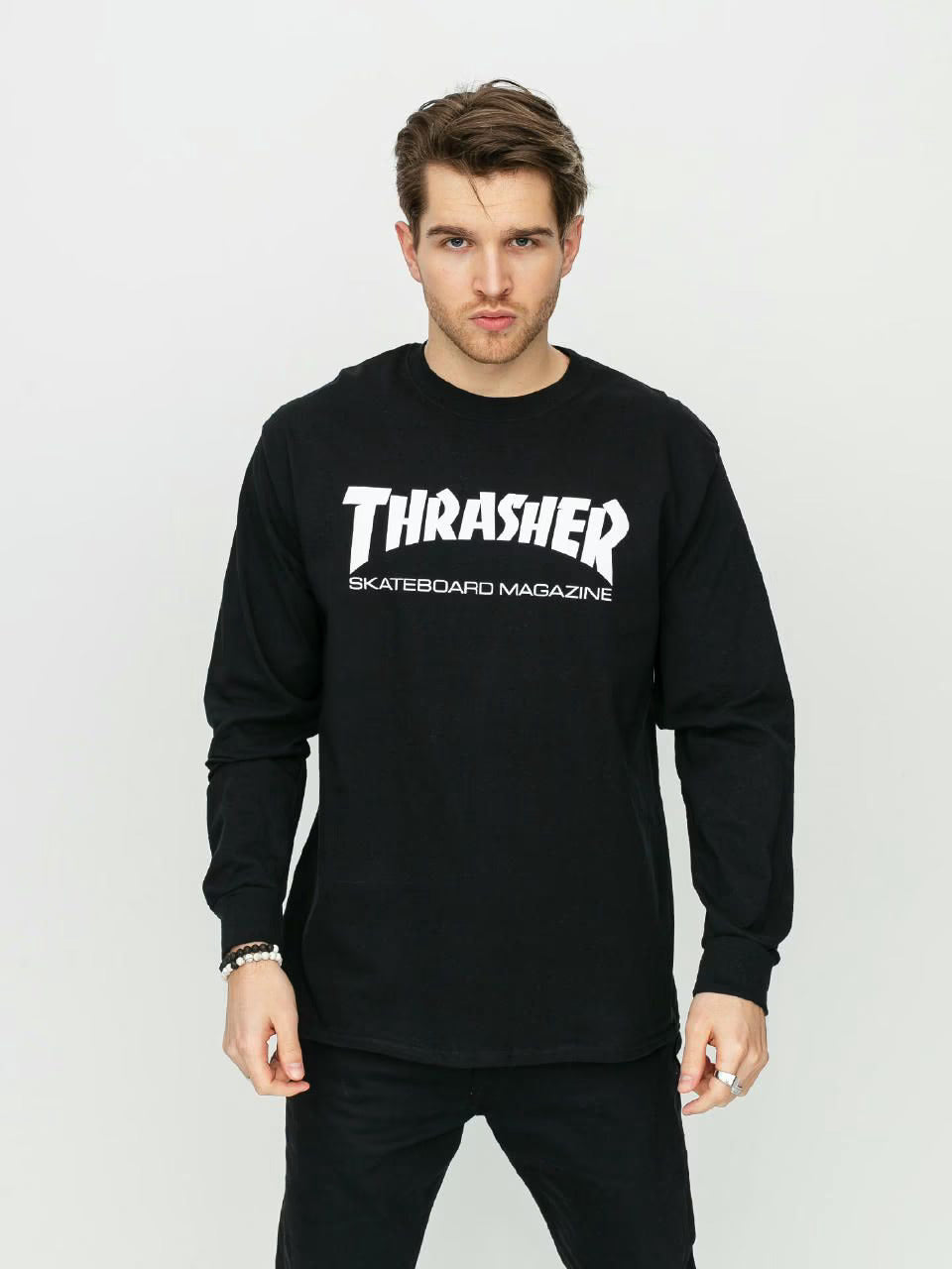 Polera THRASHER - Skate Mag Black