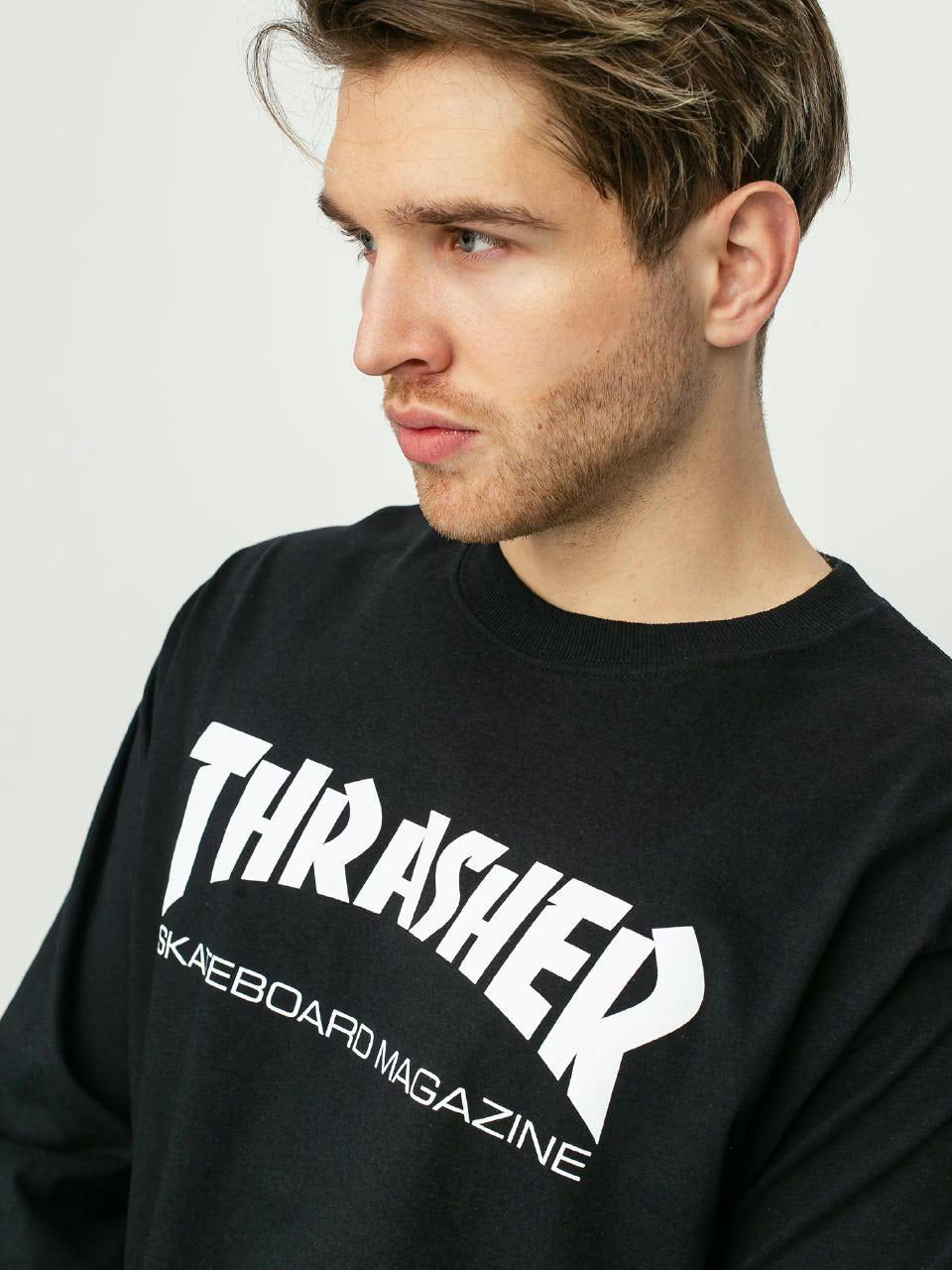 Polera THRASHER - Skate Mag Black