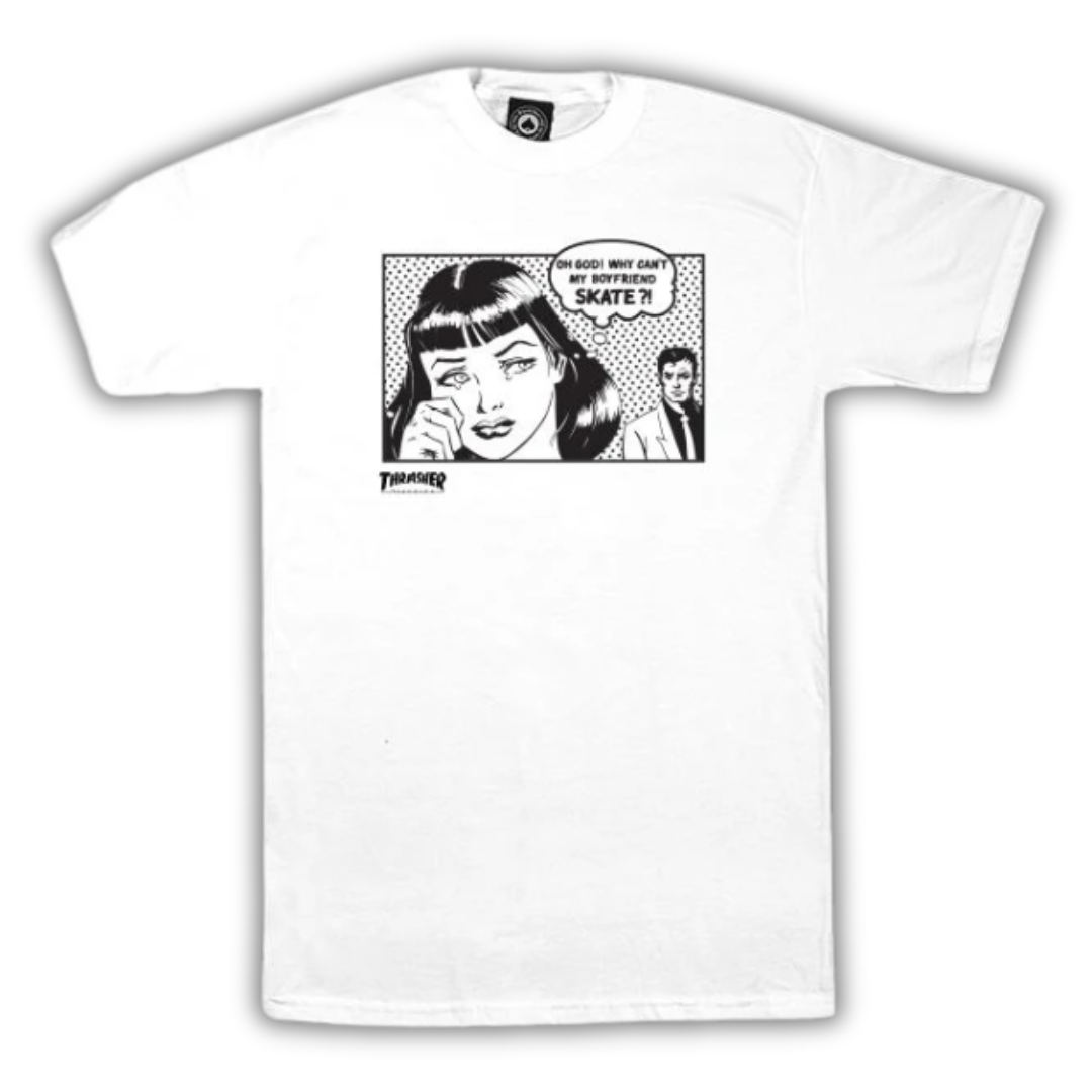 Polera Thrasher - Boyfriend White