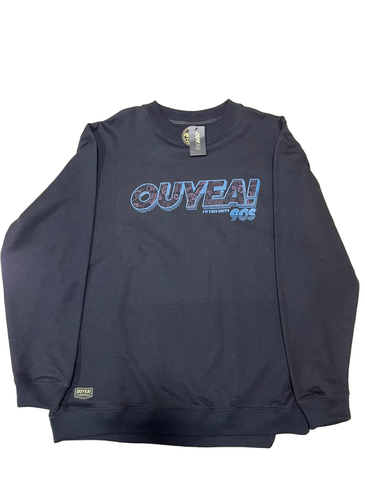 Polerón Ouyea negro logo 90s