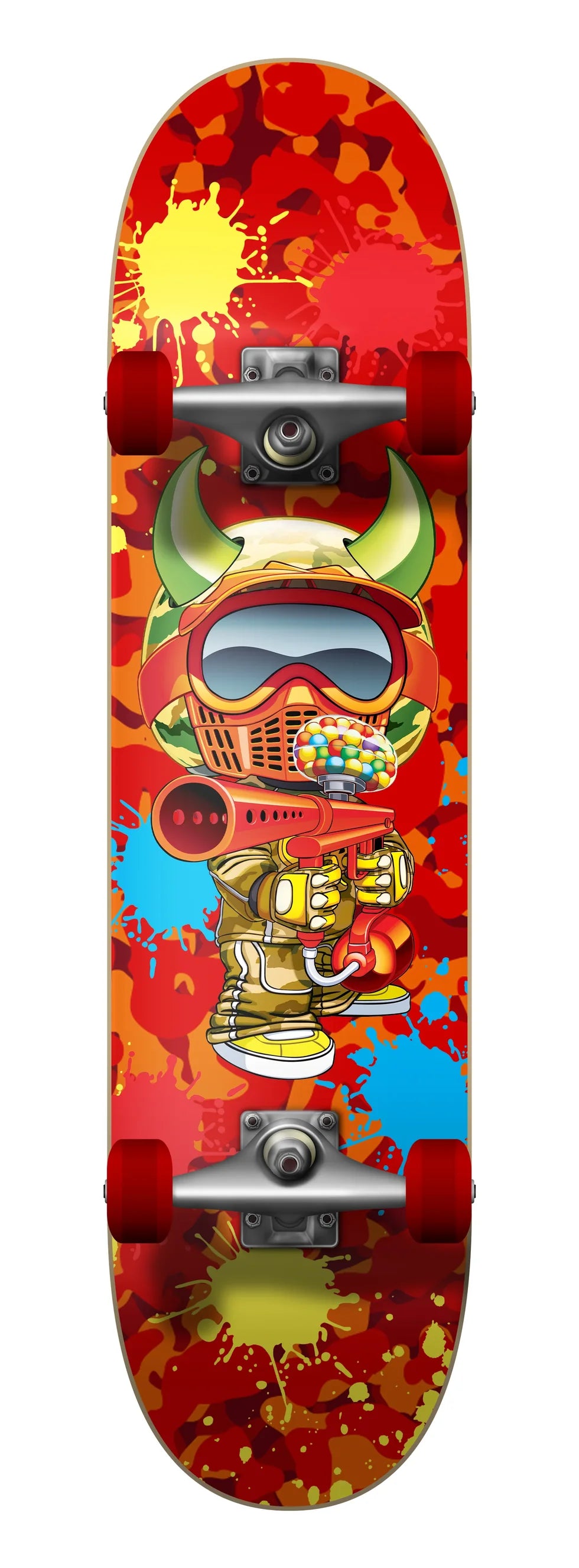 Skate Completo Speed Demons Paintballer Red Camo 7.5"