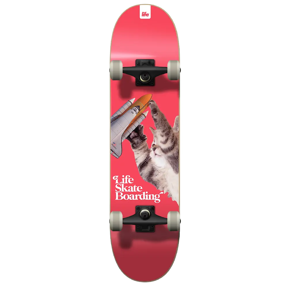 Tabla de Skate Completa Life Pro - Cat Attack 7.75"