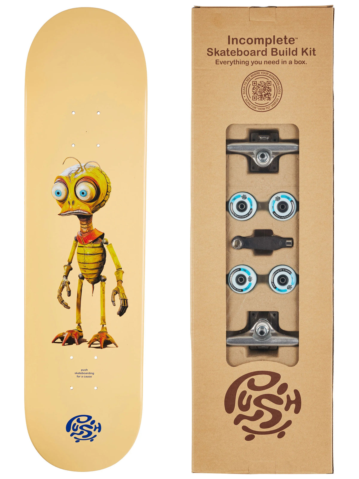 Skate Completo "Incomplete" Push Skateboarding Bee Zombie FP 8.0"