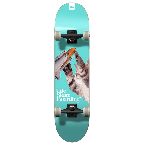 tabla de Skate Life Pro Completo 8.125 CAT ATTACK BLUE